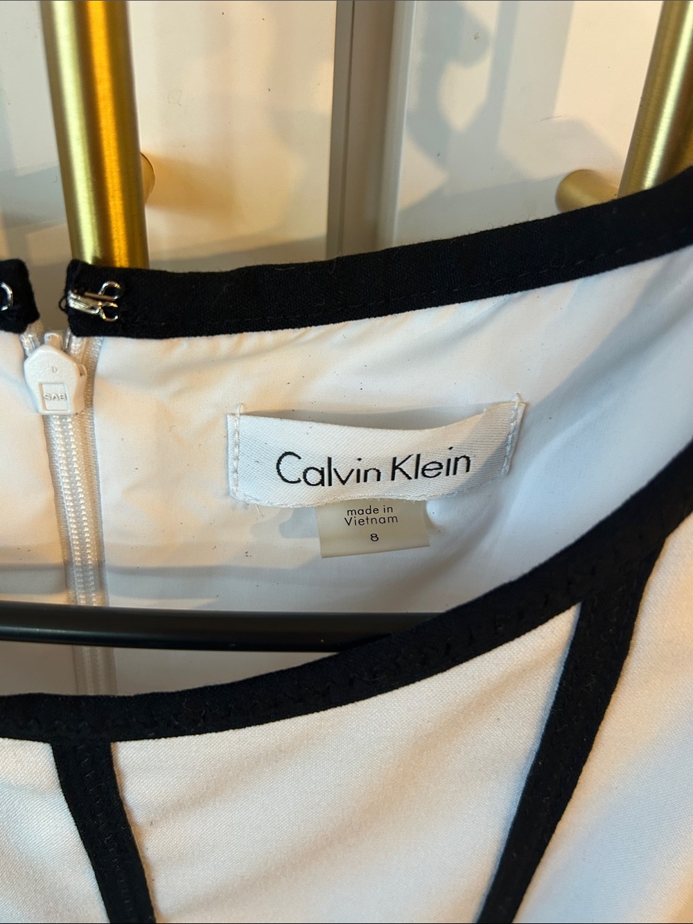 Calvin Klein Black and White Panel Sheath Dress - Picture 2 of 4